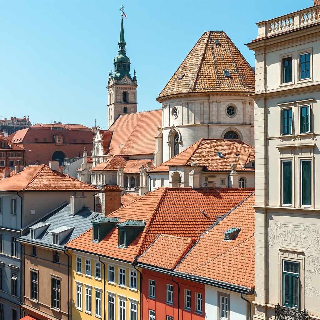 Gornji grad u Zagrebu s crkvom svetog Marka.